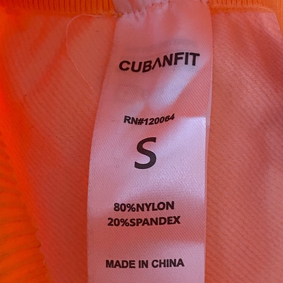 CUBAN FIT Active Shorts Tangerine/Orange NWOT - Picture 5 of 6